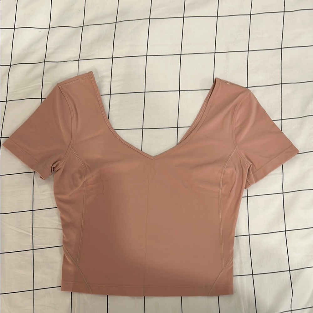 Lululemon Women's Align Short Sleeve Top in Pink Clay